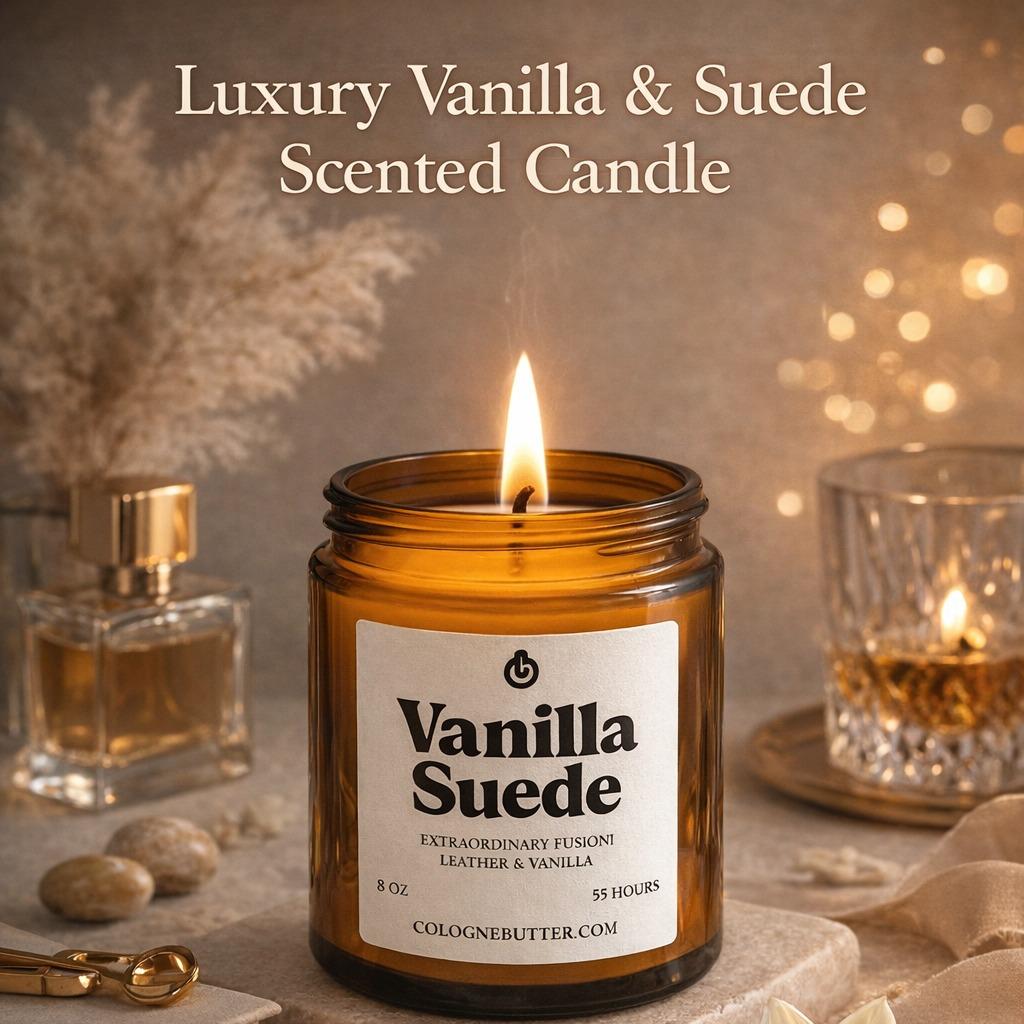 Vanilla Suede - The Luxury Vanilla & Suede Home Fragrance Candle for Relaxing Atmosphere, Spa Vibes & Premium Decor | Cologne Butter