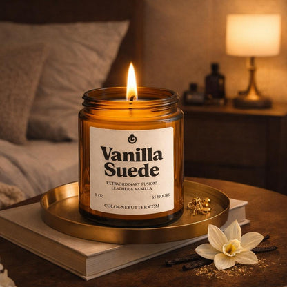 Vanilla Suede - The Luxury Vanilla & Suede Home Fragrance Candle for Relaxing Atmosphere, Spa Vibes & Premium Decor | Cologne Butter