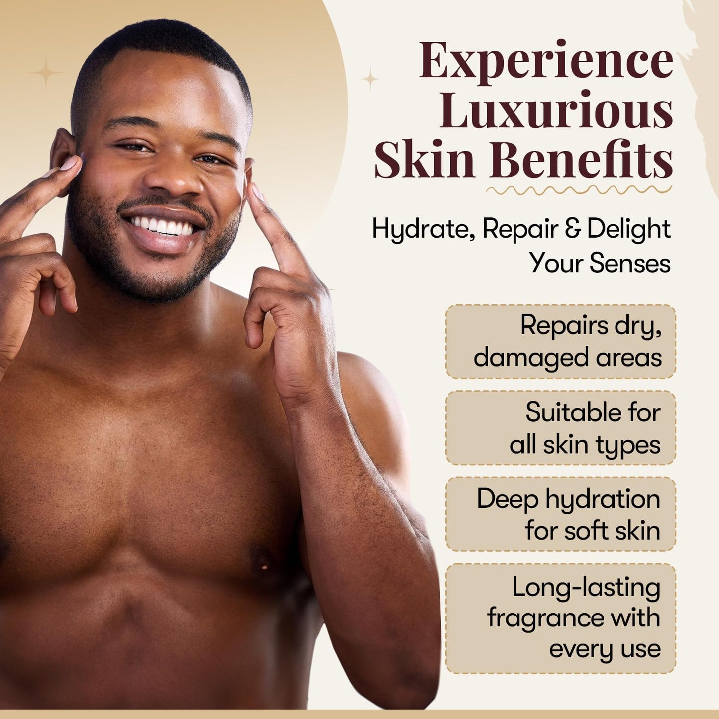 INTENTION – Luxury Fragrance Body Butter | Oud, Rose & Vanilla Cologne Scent Moisturizing Skin Butter | Cologne Butter